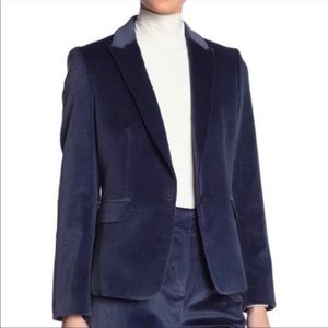 NWT Rag & Bone Velvet Blue Multi Lexington Blazer